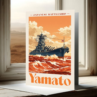 Yamato Japans Slagschip Vintage Maritieme Poster Bedankkaart