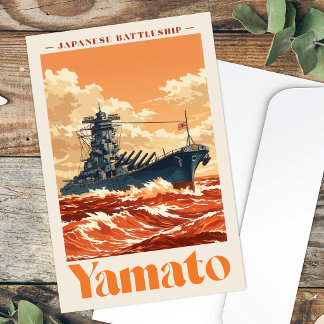 Yamato Japans Slagschip Vintage Maritieme Poster Briefkaart