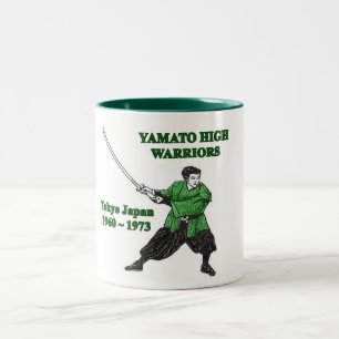 yamato middelbare school tweekleurige koffiemok