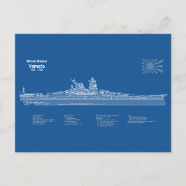 Yamato - Schip Blauwdruk Plannen ABD Briefkaart