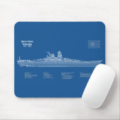 Yamato - Schip Blauwdruk Plannen ABD Muismat (Met muis)