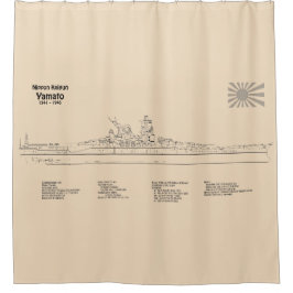 Yamato - Schip Blauwdruk Plannen SD Douchegordijn