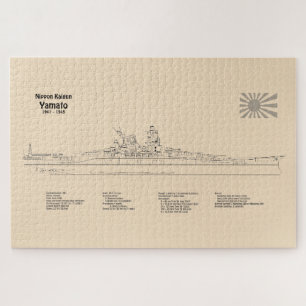 Yamato - Schip Blauwdruk Plannen SD Legpuzzel