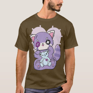 Yami Kawaii Fairy Kei Red Panda Moon Otaku Anime N T-shirt