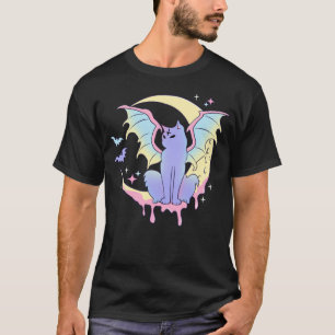 Yami Moon Phases Pastel Gothic Cat Kat Pagan Witch T-shirt