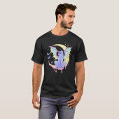 Yami Moon Phases Pastel Gothic Cat Kat Pagan Witch T-shirt (Voorkant volledig)