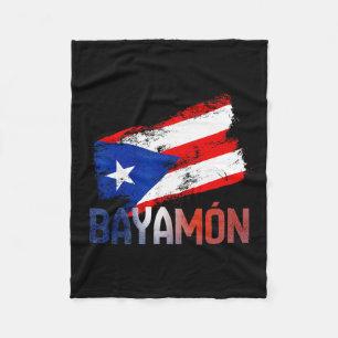 Yamón Stad Puerto Rico Vlag Vintage Roots Boricua Fleece Deken