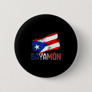 Yamón Stad Puerto Rico Vlag Vintage Roots Boricua Ronde Button 5,7 Cm