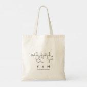 Yan peptide name bag tote bag (Achterkant)