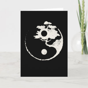 Yang Bonsai Tree Enso Cirkel Zen Kaart