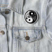 yang skull-vector ronde button 5,7 cm (In situ)