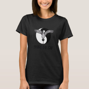 Yang Tai Chi Crane Pose Schets T-shirt