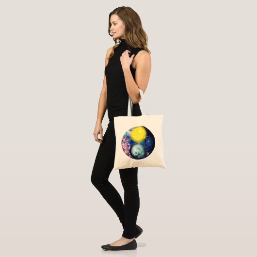 Yang-Yin/Sun-Moon Canvas tas (Voorkant (model))