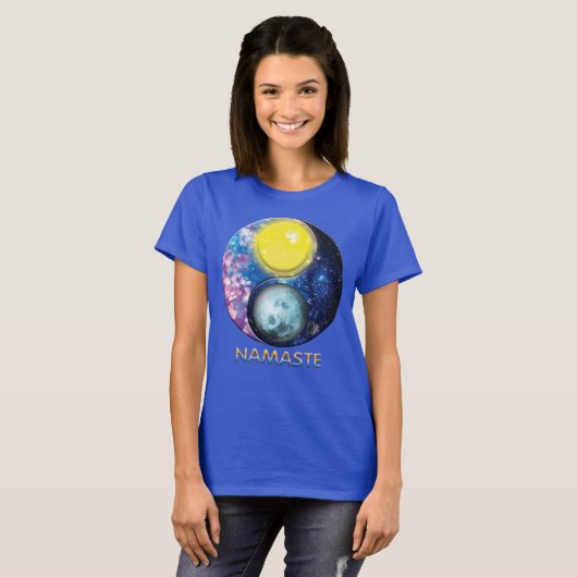 Yang-Yin / Sun-Moon Namaste T-Shirt (Devant entier)