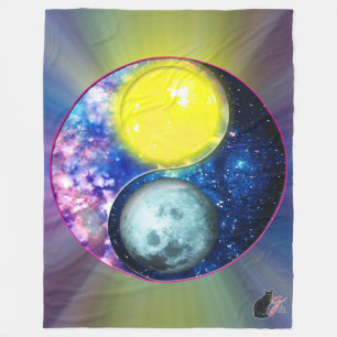 Yang-Yin / Zon-Maan Fleece Deken