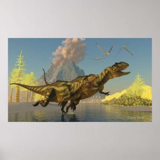 Yangchuanosaurus Dinosaurus Poster (Voorkant)