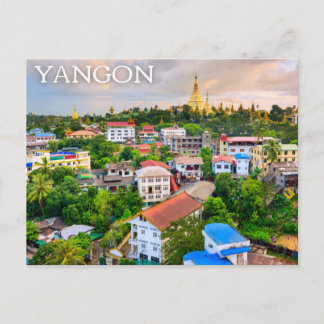 Yangon, Myanmar (Birma) Briefkaart