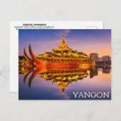 Yangon, Myanmar (Birmanie) Carte postale (Devant / Derrière)