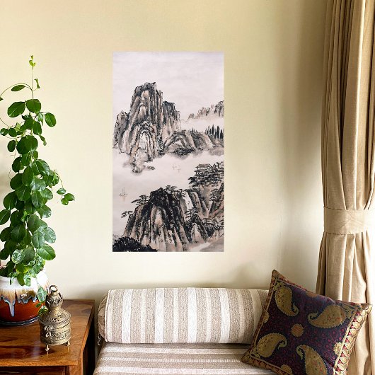 Yangtze in de herfst canvas afdruk