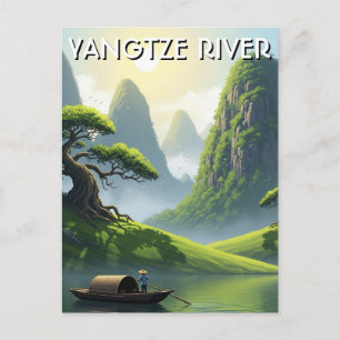 Yangtze-rivier China Briefkaart