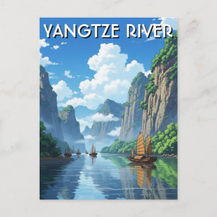 Yangtze-rivier China Briefkaart