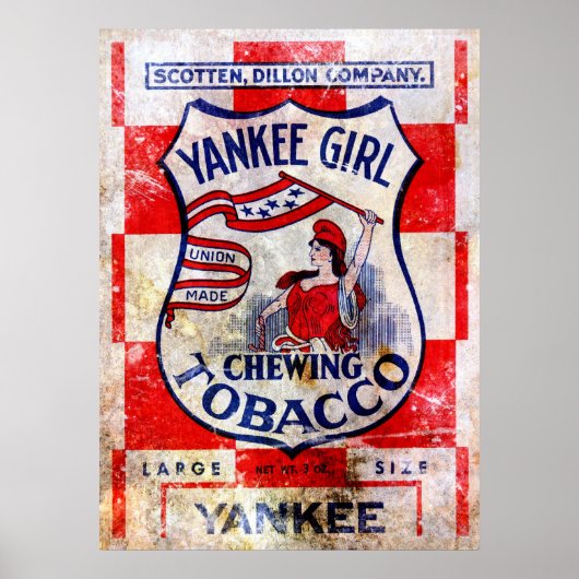 Yankee Girl Chewing Tobacco Print (Voorkant)