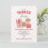 Yankee Swap Holiday Gift Exchange Party Kaart (Staand voorkant)