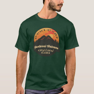 Yantarni Volcano Souvenir Badge Alaska T-shirt