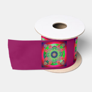 YANTRA - het grote wiel - groen roze Lint