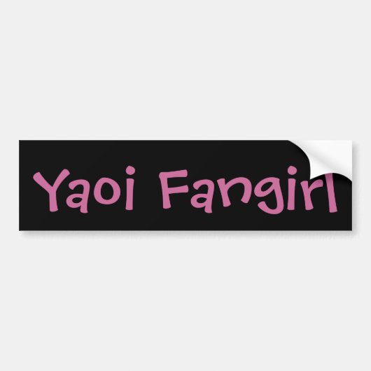 Yaoi Fangirl Bumpersticker (Voorkant)