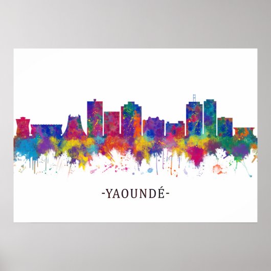 Yaounde Cameroon Skyline Poster (Voorkant)