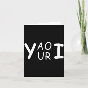 Yaouri je bent grappig woordspeling meme minimalis kaart