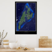 Yap Micronesia from Space Satellite Art Poster (Keuken)