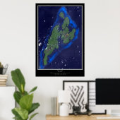 Yap Micronesia from Space Satellite Art Poster (Thuiskantoor)