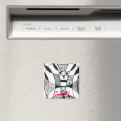 "Yappy Dog" Lave-vaisselle Abstrait Magnet d'état (In Situ (Lave-vaisselle))