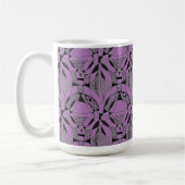 "Yappy Dog on Purple Tiled" Résumé Conception Mug (Gauche)