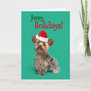 Yappy (Happy) Feestdagen Funny Yorkshire Terrier Kaart