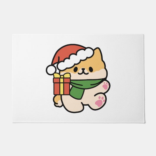 Yappy Howholidays - Schattigee Cartoon voor kersth Deurmat (Voorkant)