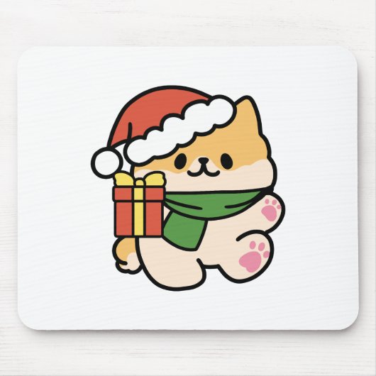 Yappy Howholidays - Schattigee Cartoon voor kersth Muismat (Voorkant)