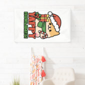 Yappy Howholidays - Schattigee Cartoon voor kersth Spandoek (Insitu)