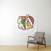 Yappy Howholidays - Schattigee Cartoon voor kersth Wandkleed (In Situ (horizontaal))