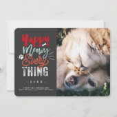 Yappy Meowy Alles Hond en Kat Huisdier Liefhebber Feestdagenkaart (Voorkant)