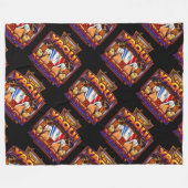 Yaqui Nation Flag Deer Dancer-ontwerp Fleece Deken (Voorkant (Horizontaal))