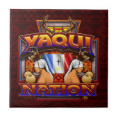 Yaqui Nation Flag Deer Dancer tegelontwerp Tegeltje (Voorkant)