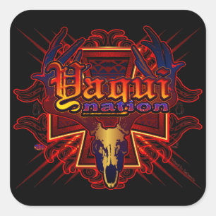 Yaqui Nation Herten Schedel ontwerp sticker kunst