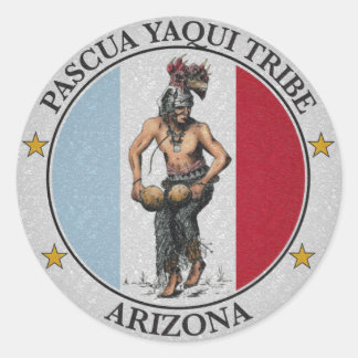 Yaqui Tribal Flag Ronde Sticker