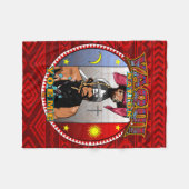 Yaqui Yoeme Deer Dancer Fleece Blanket (Voorkant (Horizontaal))