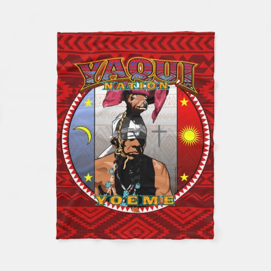 Yaqui Yoeme Deer Dancer Fleece Blanket Deken (Voorkant)
