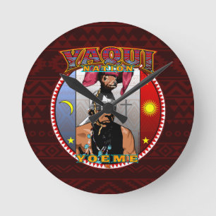 Yaqui Yoeme Deer Dancer-ontwerp Ronde Klok