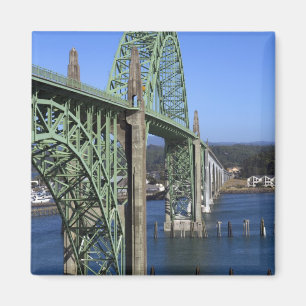 Yaquina Bay-brug overspant de Yaquina-baai Magneet